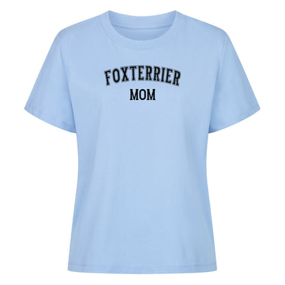 Premium Damen-Shirt "Foxterrier - MOM" Sky Blue – hunde-shirt.de