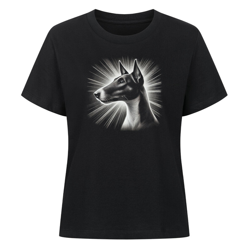 Premium Damen-Shirt "Foxterrier ( Glatthaar ) - Shine" Schwarz – hunde-shirt.de