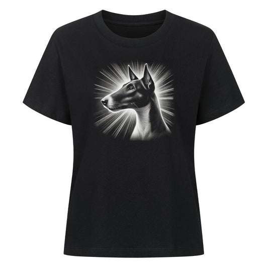 Premium Damen-Shirt "Foxterrier ( Glatthaar ) - Shine" Schwarz – hunde-shirt.de