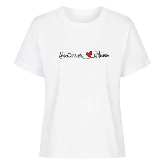 Premium Damen-Shirt "Foxterrier - Mama" Weiß – hunde-shirt.de