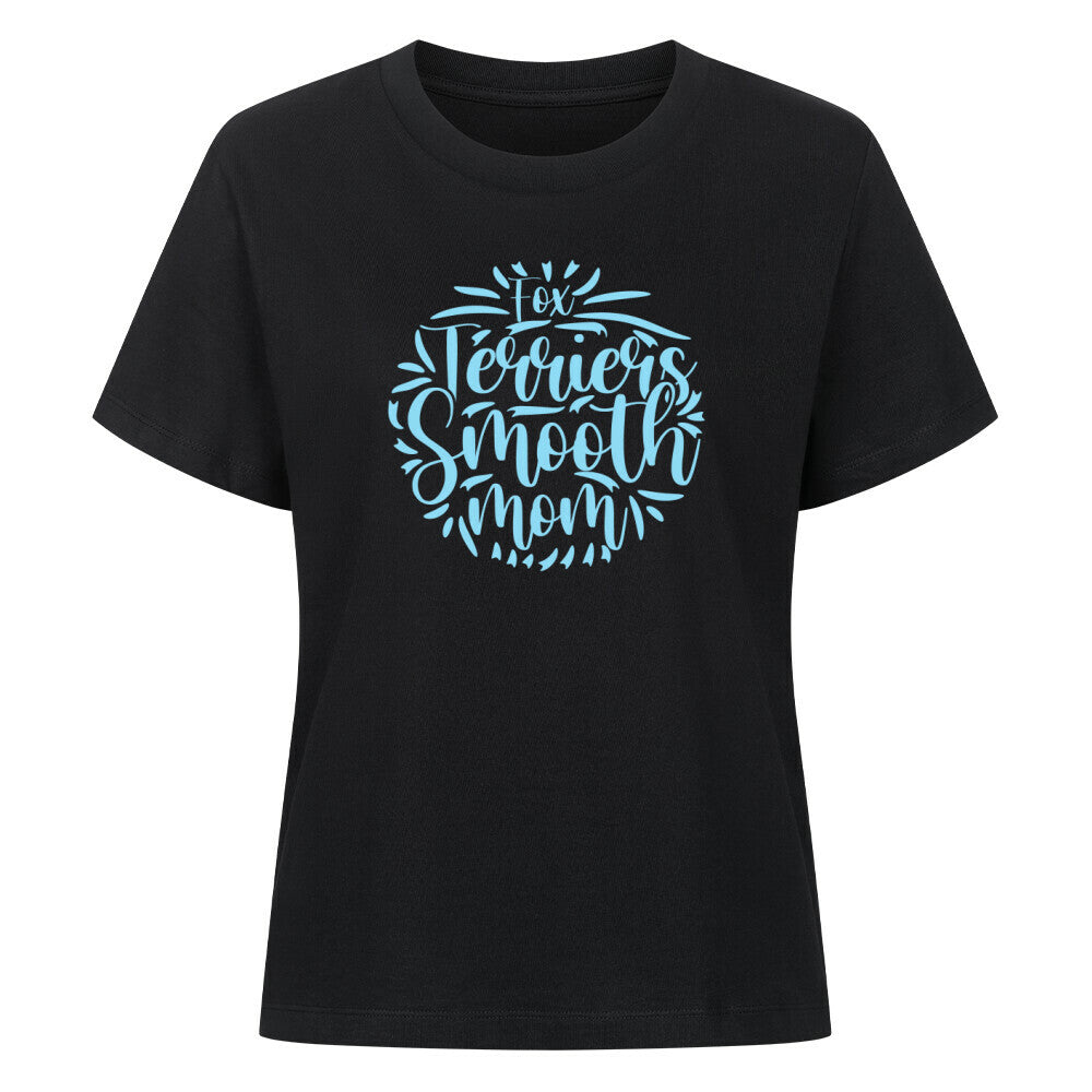 Premium Damen-Shirt "Foxterrier ( Glatthaar ) - Smooth" Schwarz – hunde-shirt.de