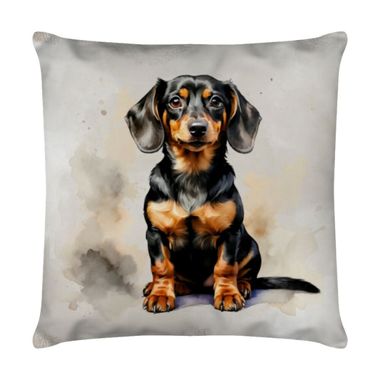 Kissen "Dackel - Sitz" Weiß – hunde-shirt.de