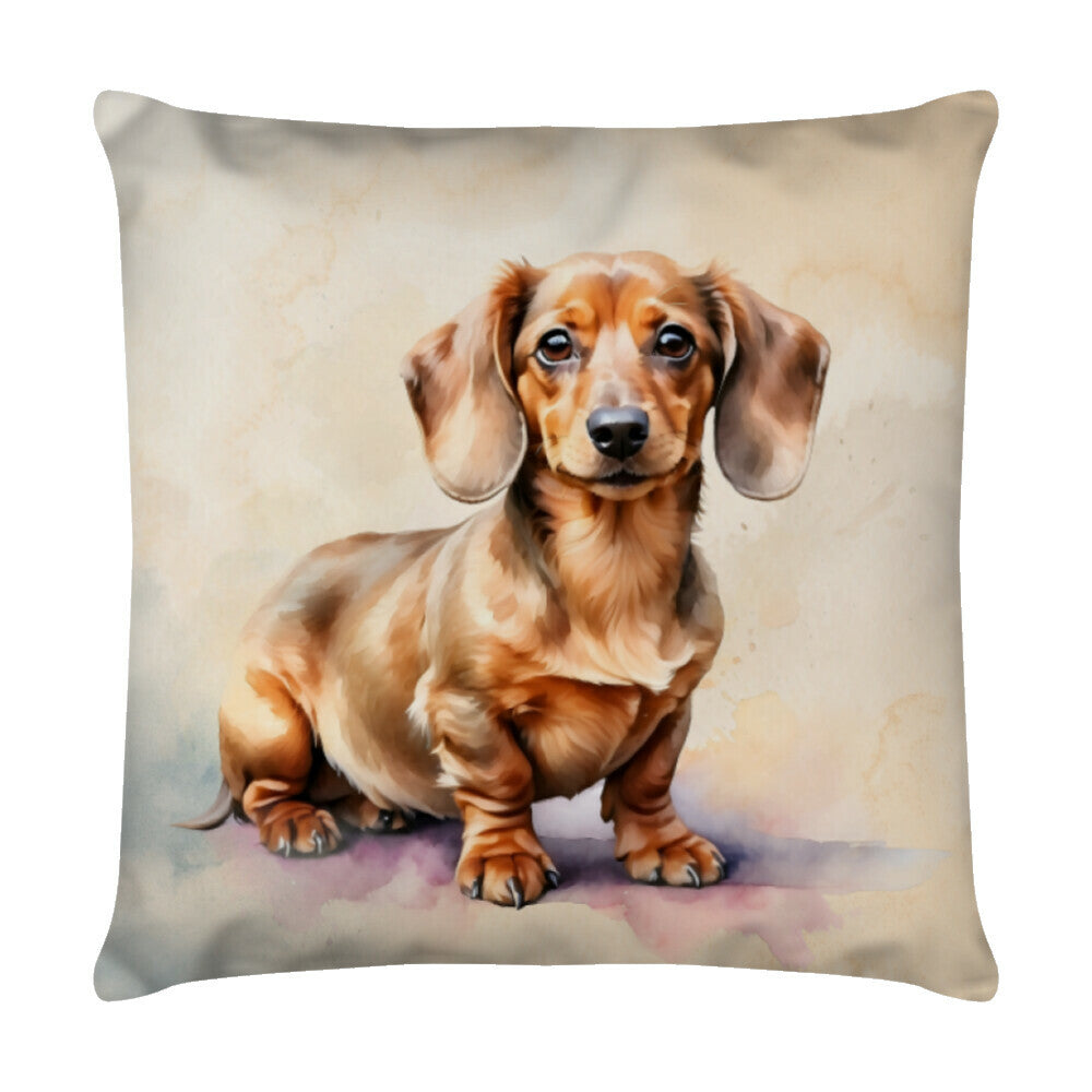 Kissen "Dackel - Der Chef..." Weiß – hunde-shirt.de