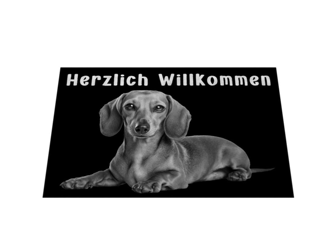 Fußmatte "Dackel - Herzlich Willkommen" – hunde-shirt.de