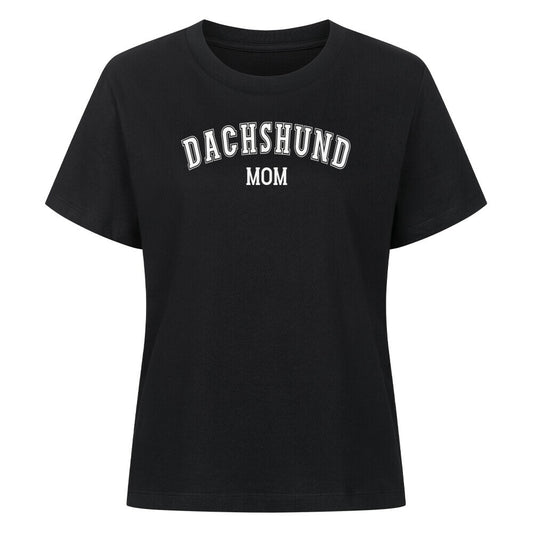 Premium Damen-Shirt "Dackel - Dachshund MOM" Schwarz – hunde-shirt.de