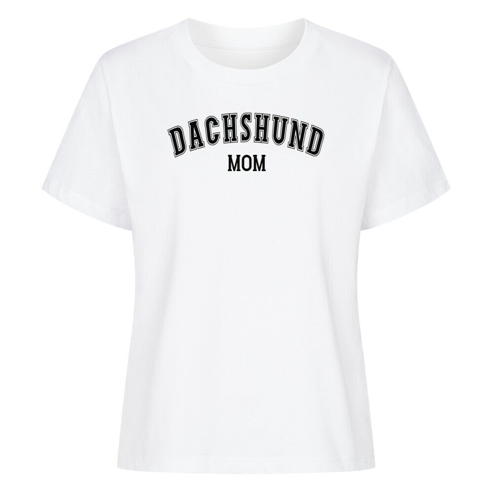 Premium Damen-Shirt "Dackel - Dachshund MOM" Weiß – hunde-shirt.de