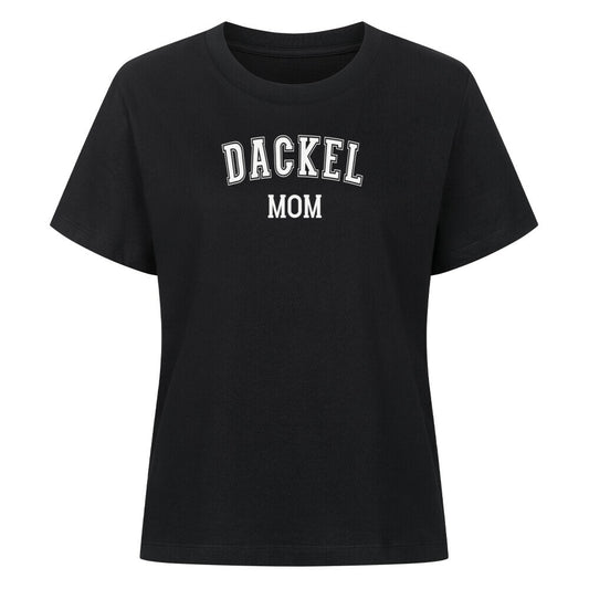 Premium Damen-Shirt "Dackel - MOM" Schwarz – hunde-shirt.de