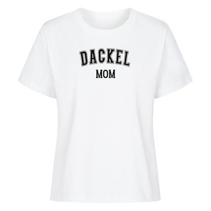 Premium Damen-Shirt "Dackel - MOM" Weiß – hunde-shirt.de