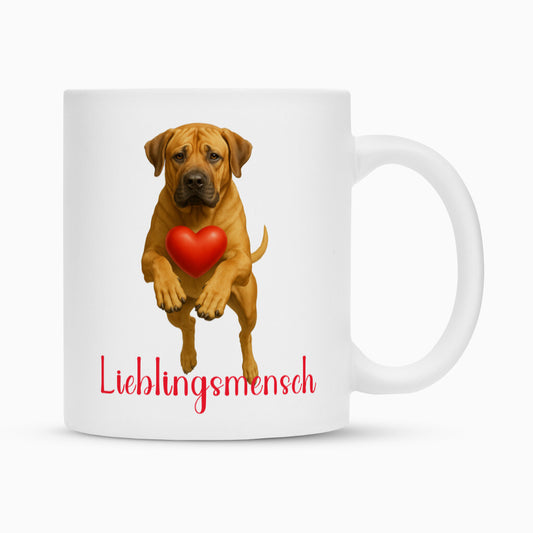 Tasse "Broholmer - Lieblingsmensch" Weiß – hunde-shirt.de