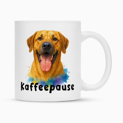 Tasse "Broholmer - Kaffeepause" Weiß – hunde-shirt.de