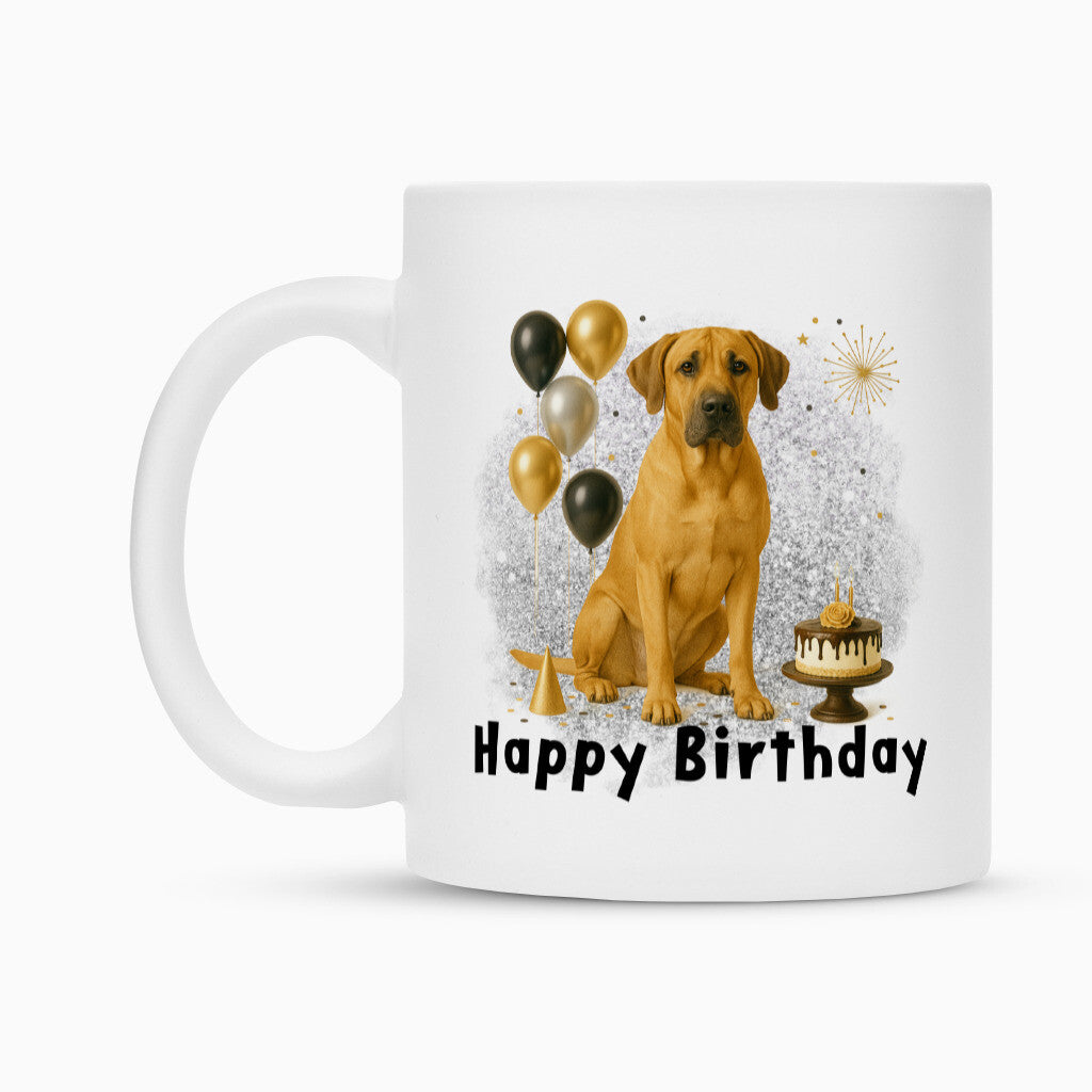 Tasse "Broholmer - Happy Birthday" – hunde-shirt.de