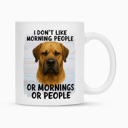 Tasse "Broholmer - Morning People" Weiß – hunde-shirt.de