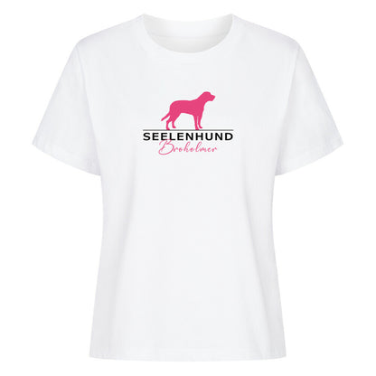 Premium Damen-Shirt "Broholmer - Seelenhund" Weiß – hunde-shirt.de