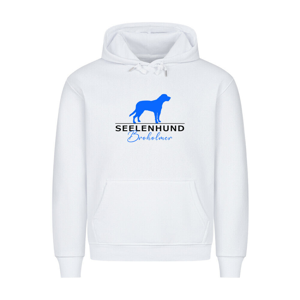 Premium Hoodie "Broholmer - Seelenhund" Weiß – hunde-shirt.de