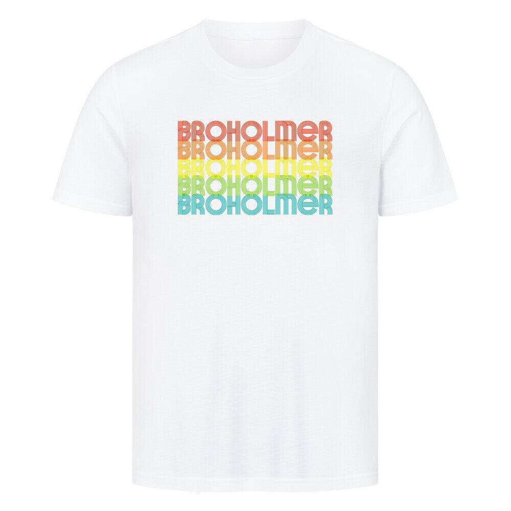 Premium T-Shirt "Broholmer - RETRO" Weiß – hunde-shirt.de