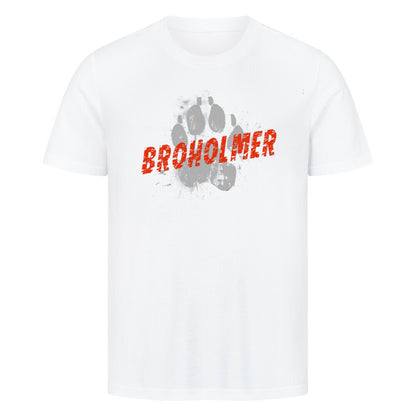 Premium T-Shirt "Broholmer - PAW" Weiß – hunde-shirt.de