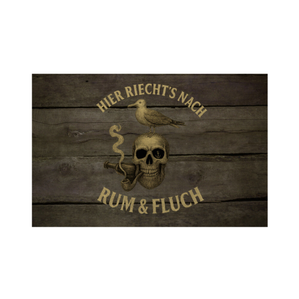 Fußmatte "Klabauterjunge - Rum & Fluch" Weiß – hunde-shirt.de