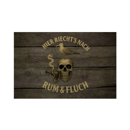 Fußmatte "Klabauterjunge - Rum & Fluch" Weiß – hunde-shirt.de