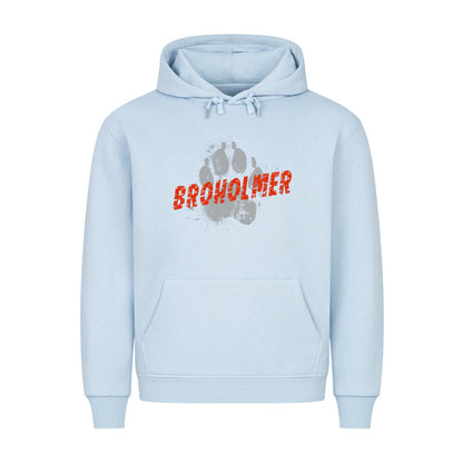 Premium Hoodie "Broholmer - PAW" Babyblau – hunde-shirt.de