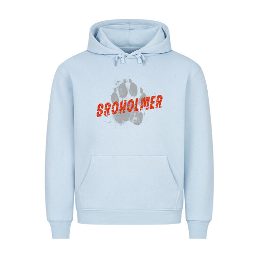 Premium Hoodie "Broholmer - PAW" Babyblau – hunde-shirt.de