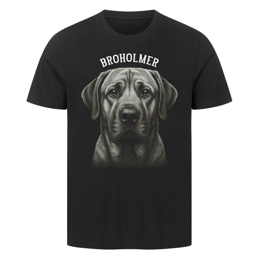 Premium T-Shirt "Broholmer - PURE" Schwarz – hunde-shirt.de