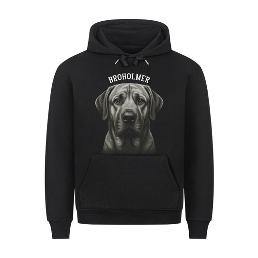 Premium Hoodie "Broholmer - PURE" Schwarz – hunde-shirt.de