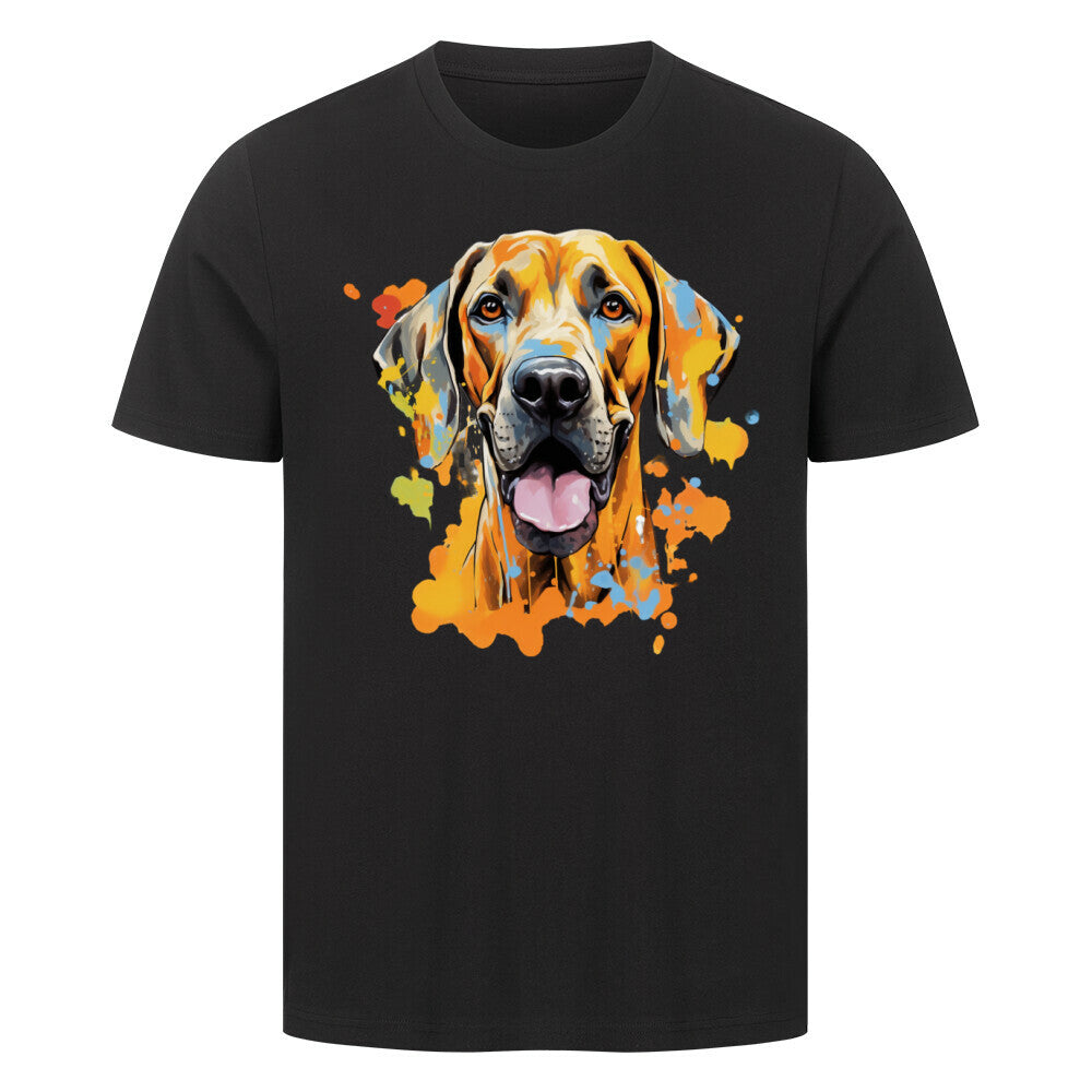 Premium T-Shirt "Broholmer - Splash" Schwarz – hunde-shirt.de