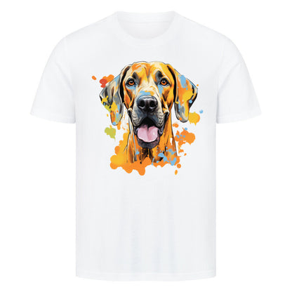Premium T-Shirt "Broholmer - Splash" Weiß – hunde-shirt.de