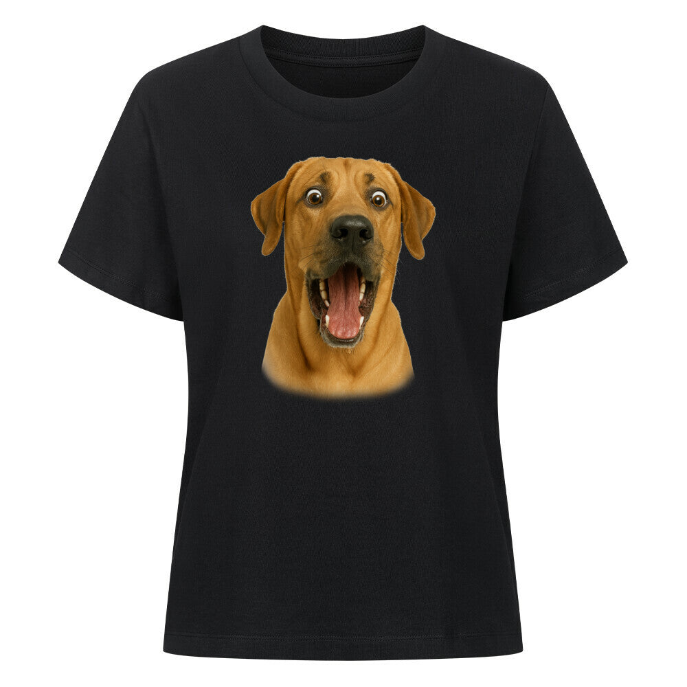 Premium Damen-Shirt "Broholmer - Crazy" Schwarz – hunde-shirt.de