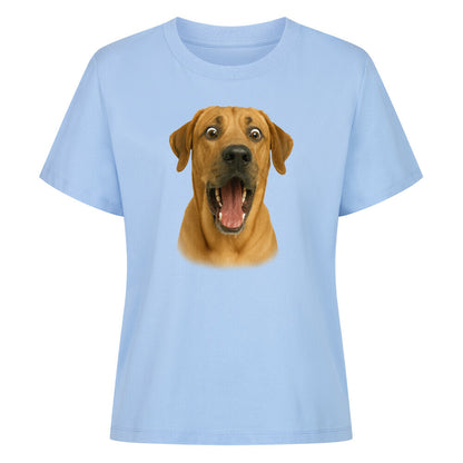 Premium Damen-Shirt "Broholmer - Crazy" Sky Blue – hunde-shirt.de