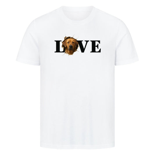 Premium T-Shirt "Broholmer - LOVE" Weiß – hunde-shirt.de