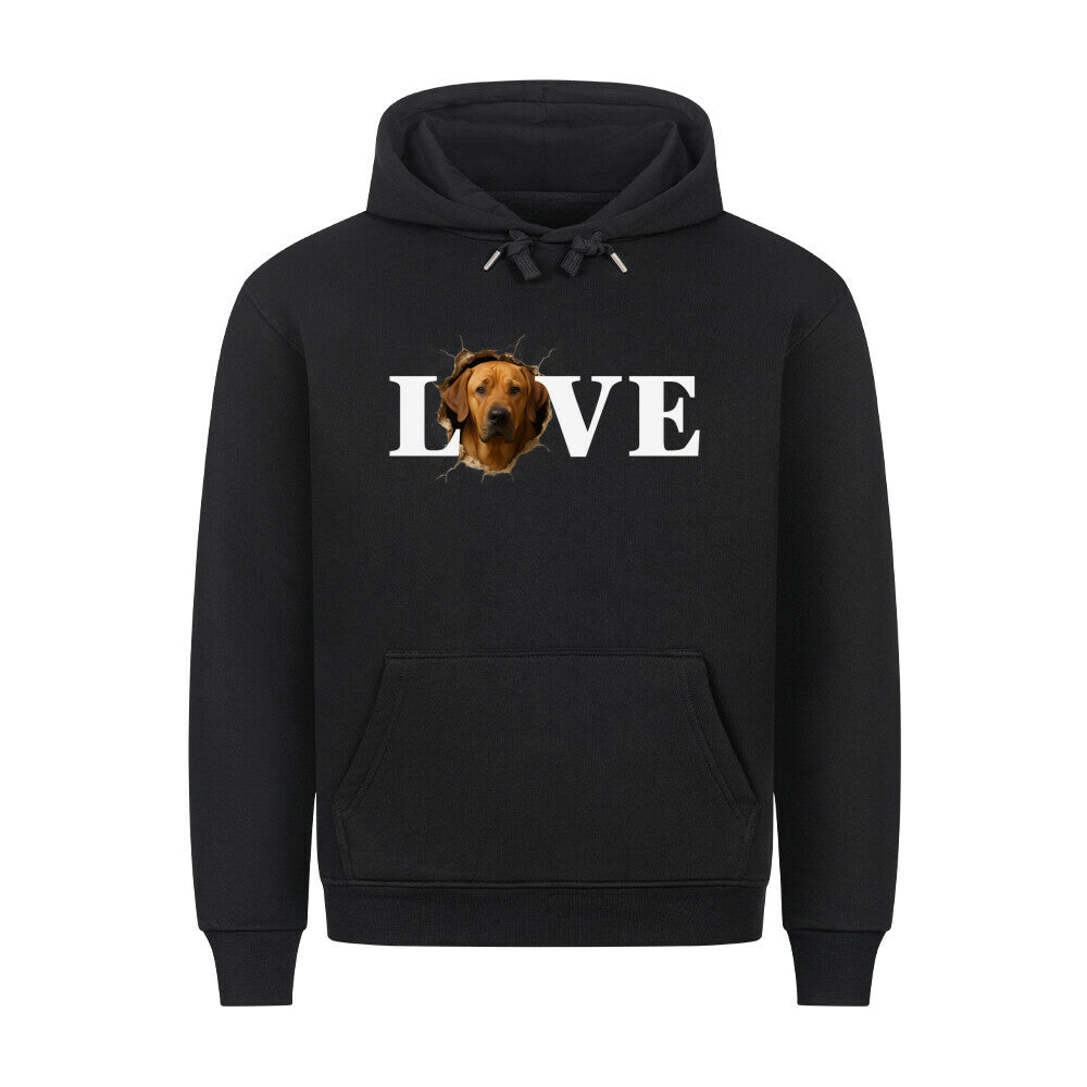 Premium Hoodie "Broholmer - LOVE" Schwarz – hunde-shirt.de