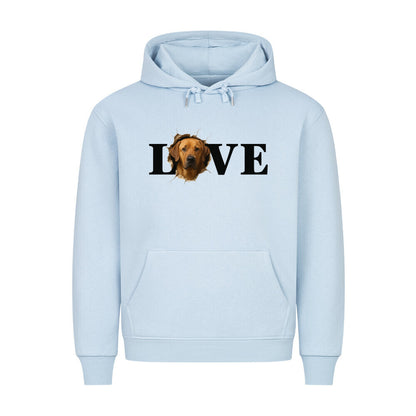 Premium Hoodie "Broholmer - LOVE" Babyblau – hunde-shirt.de
