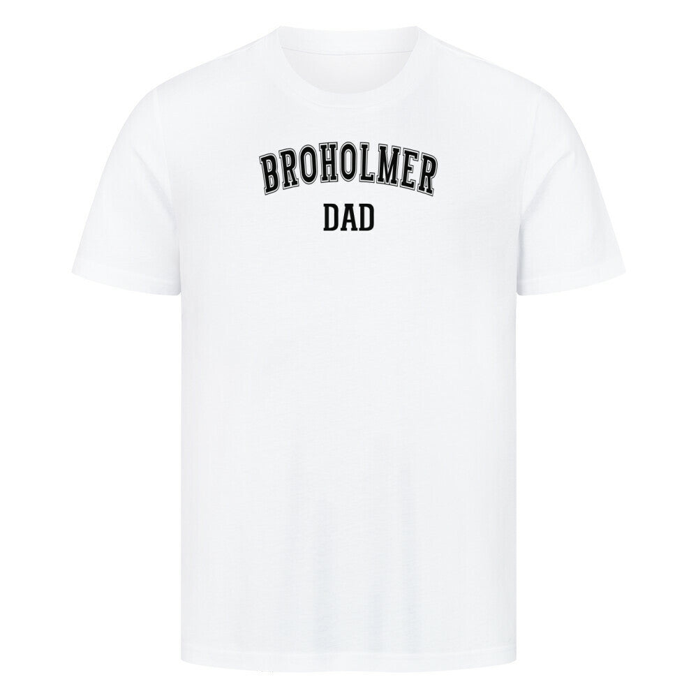 Premium T-Shirt "Broholmer - DAD" Weiß – hunde-shirt.de