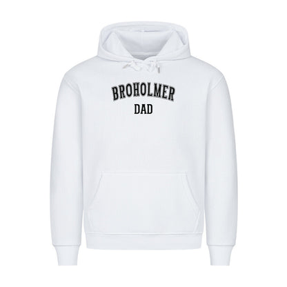 Premium Hoodie "Broholmer - DAD" Weiß – hunde-shirt.de