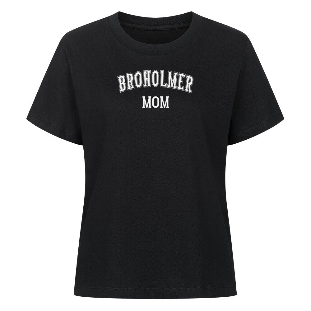 Premium Damen-Shirt "Broholmer - MOM" Schwarz – hunde-shirt.de
