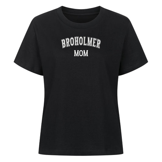 Premium Damen-Shirt "Broholmer - MOM" Schwarz – hunde-shirt.de