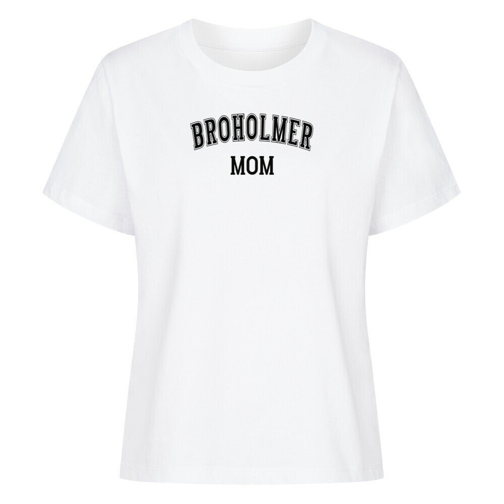 Premium Damen-Shirt "Broholmer - MOM" Weiß – hunde-shirt.de