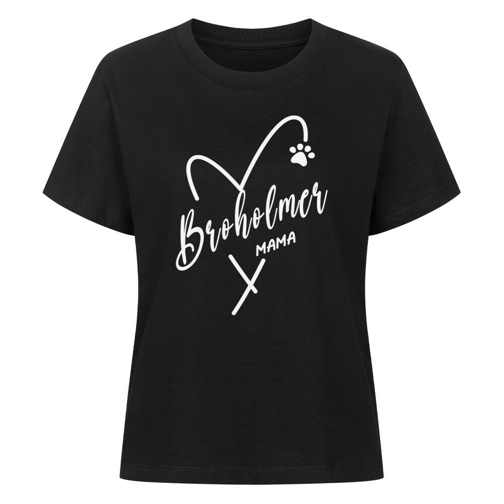 Premium Damen-Shirt "Broholmer - MAMA" Schwarz – hunde-shirt.de