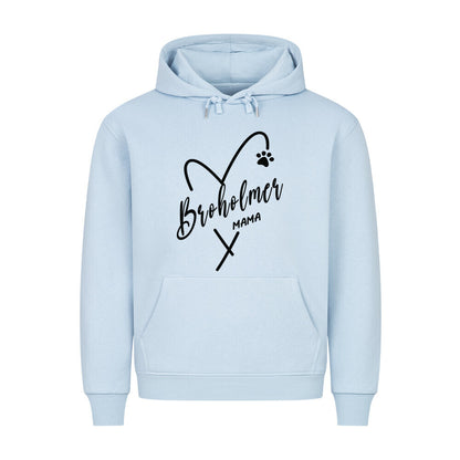 Premium Hoodie "Broholmer - MAMA" Babyblau – hunde-shirt.de