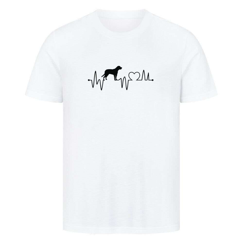 Premium T-Shirt "Broholmer - Heartbeat" Weiß – hunde-shirt.de