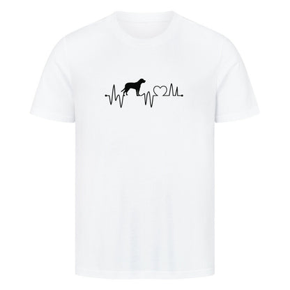 Premium T-Shirt "Broholmer - Heartbeat" Weiß – hunde-shirt.de