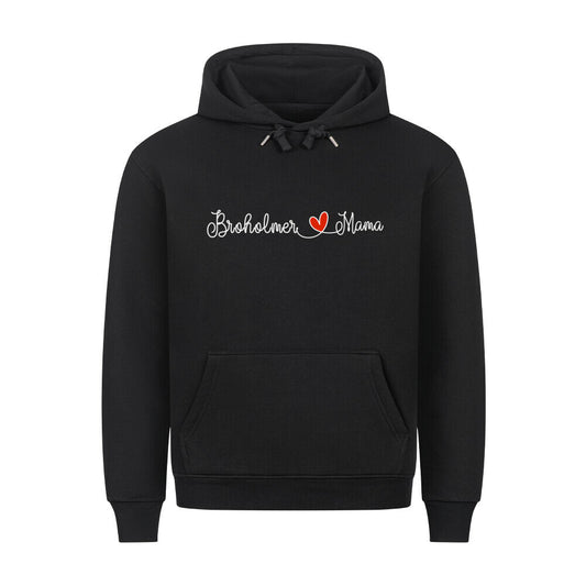 Premium Hoodie "Broholmer - Mama" Schwarz – hunde-shirt.de