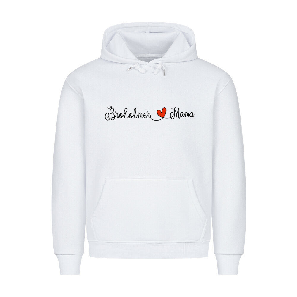 Premium Hoodie "Broholmer - Mama" Weiß – hunde-shirt.de