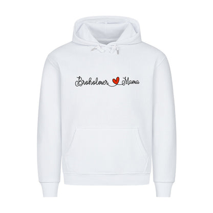 Premium Hoodie "Broholmer - Mama" Weiß – hunde-shirt.de