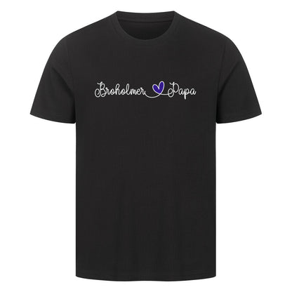 Premium T-Shirt "Broholmer - Papa" Schwarz – hunde-shirt.de