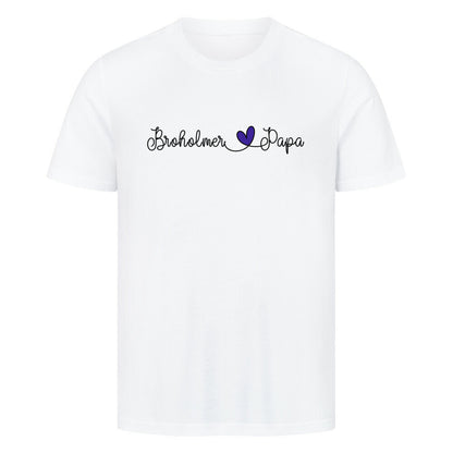 Premium T-Shirt "Broholmer - Papa" Weiß – hunde-shirt.de