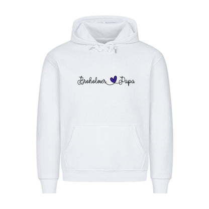 Premium Hoodie "Broholmer - Papa" Weiß – hunde-shirt.de