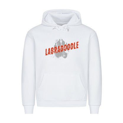 Premium Hoodie "Labradoodle - PAW" Weiß – hunde-shirt.de