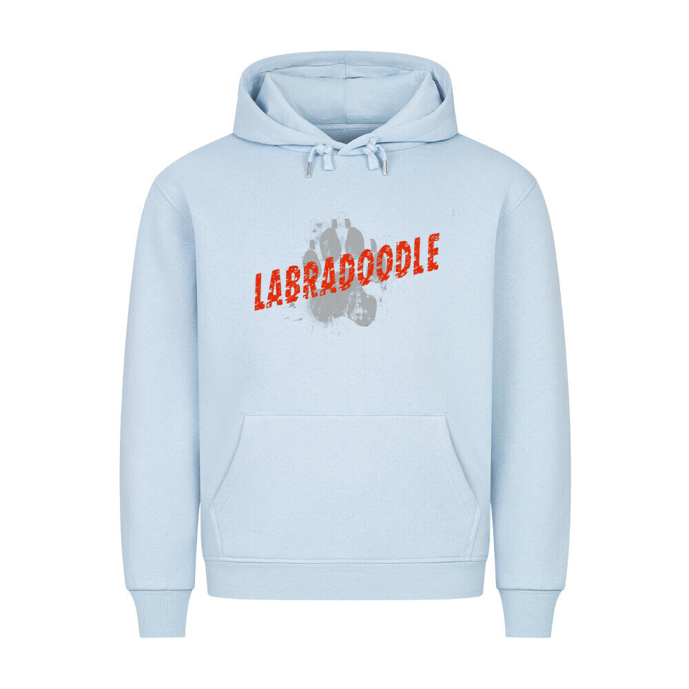 Premium Hoodie "Labradoodle - PAW" Babyblau – hunde-shirt.de